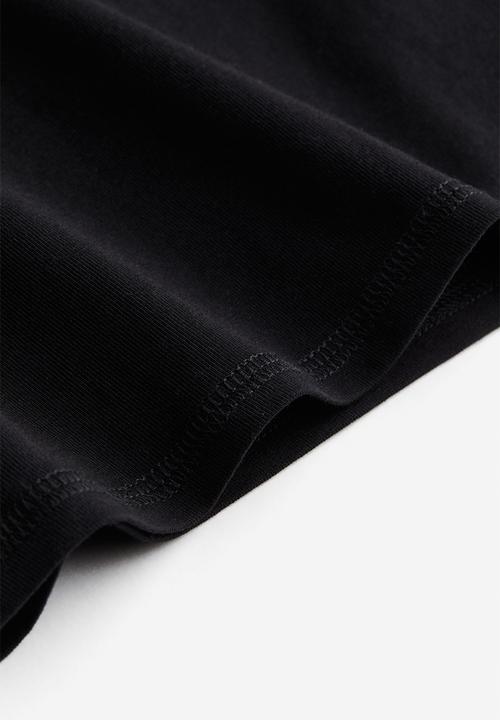 H&M - Cropped t-shirt - black