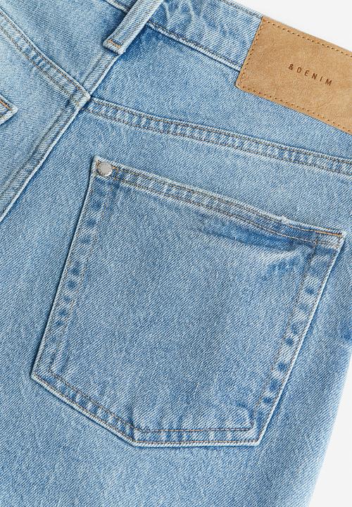 H&M - Mom ultra high denim shorts - light denim blue