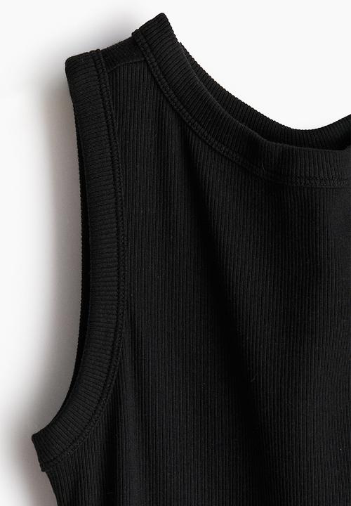 H&M - Ribbed bodycon dress - black