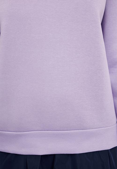 Trendyol - Thick fleece high neck relaxed/comfortable fit sweatshirt - lilac