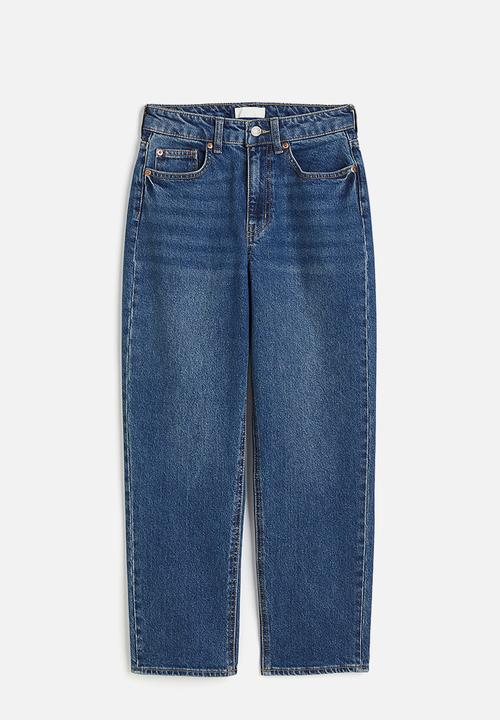 H&M - Slim straight high ankle jeans - denim blue 
