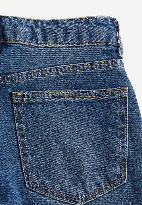 H&M - Slim straight high ankle jeans - denim blue 