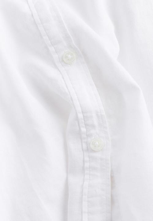 H&M - Linen-blend blouse - white
