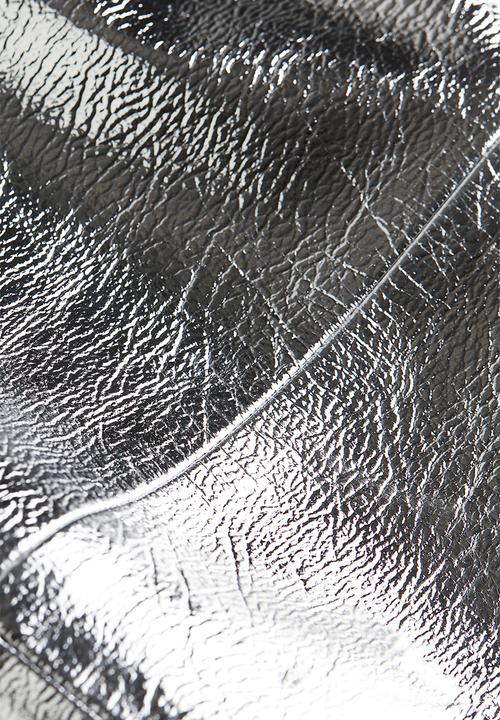H&M - Coated skirt - silver-coloured 