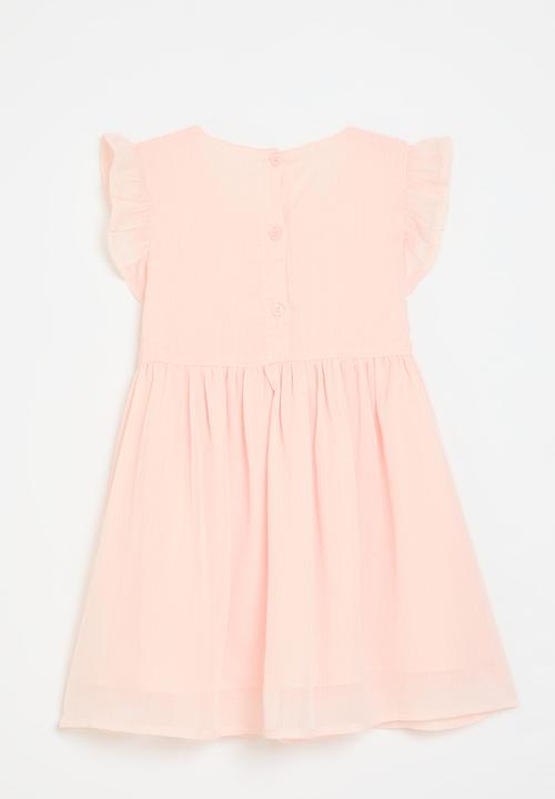 Pop Candy - Bowknot frilled dress - pink