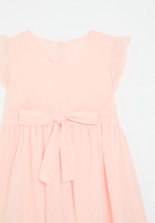 Pop Candy - Bowknot frilled dress - pink