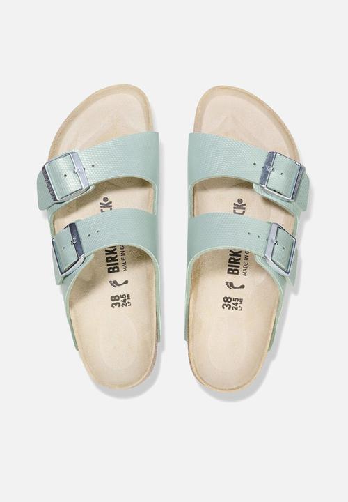 Birkenstock - Arizona shiny lizard narrow - surf green