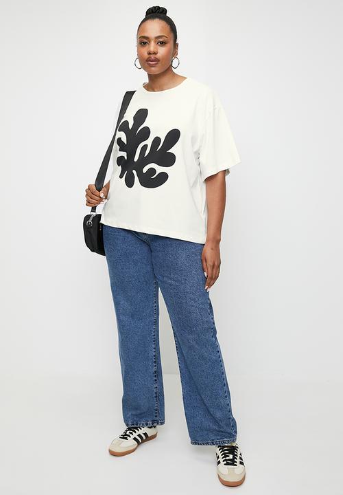 Me&B - Plus Printed Tee  - Monoseaweed