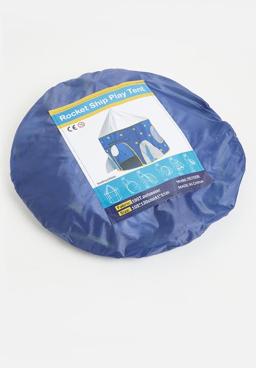 Pop Candy - Space rocket play tent - blue & grey