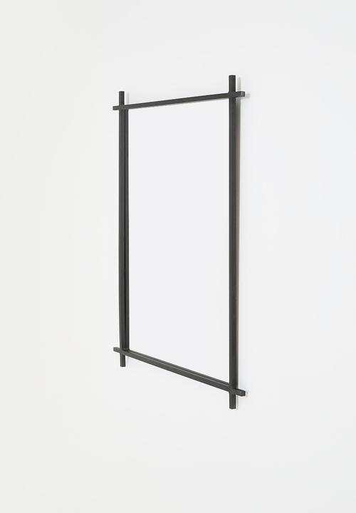 Native Decor - Criss cross mirror - black