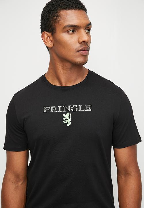 Pringle of Scotland - Ezra short sleeve logo crew tee - black