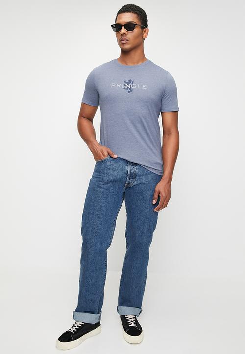 Pringle of Scotland - Colton short sleeve crew neck tee - blue