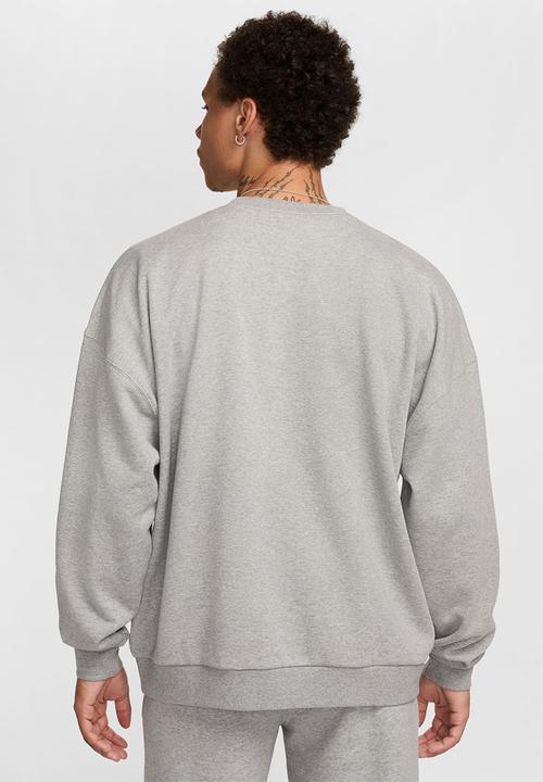 Nike - Nike Club Fleece Oversized French Terry Crew  - dk grey heather/smoke