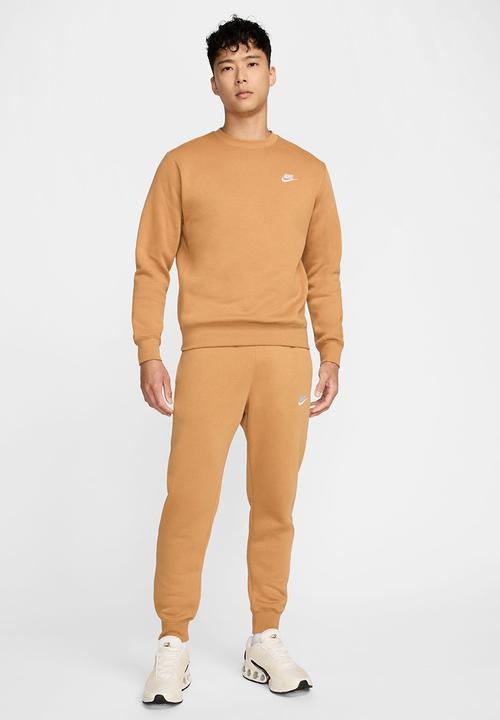 Nike - Nike Sportswear Club Fleece Men's Crew - flax/white