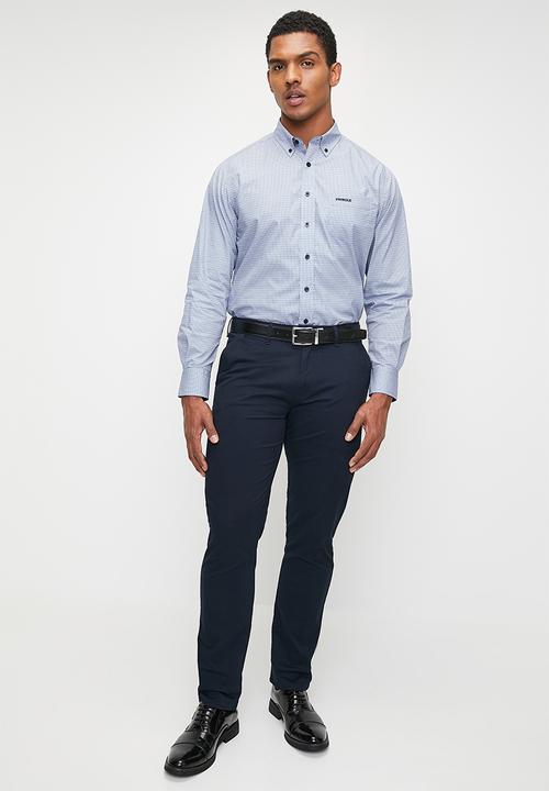 Pringle of Scotland - Harrison long sleeve classic shirt  - blue