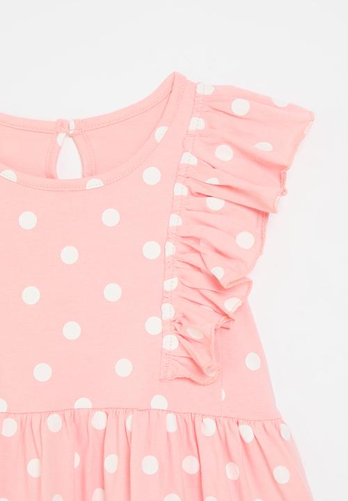 Pop Candy - Polka dot frilled top - pink