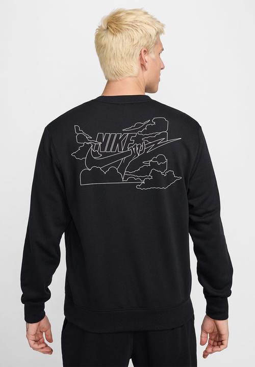 Nike - Nike Club Crew Bolt sweatshirt - black/white