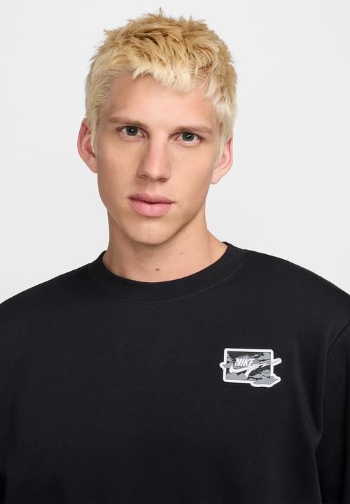 Nike - Nike Club Crew Bolt sweatshirt - black/white