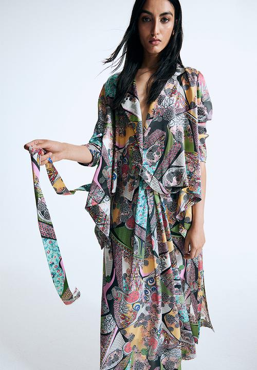 H&M - Anamika Khanna X H&M: Silk-blend pleated skirt - multi