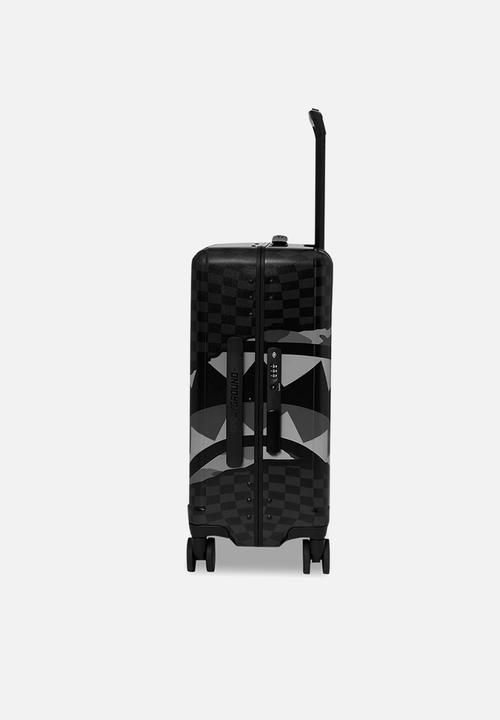 Sprayground - Split up camo tear hardshell carry on - black