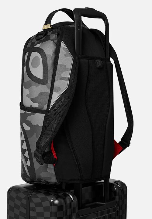 Sprayground - Split up camo tear hardshell carry on - black