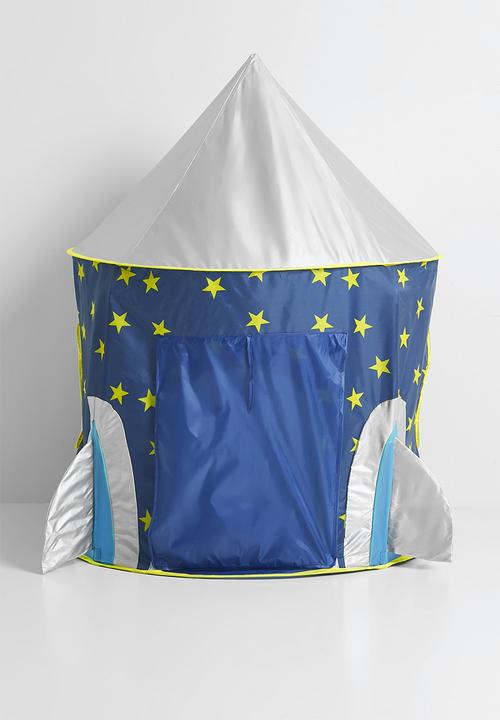 Pop Candy - Space rocket play tent - blue & grey