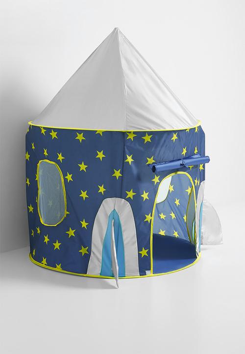 Pop Candy - Space rocket play tent - blue & grey