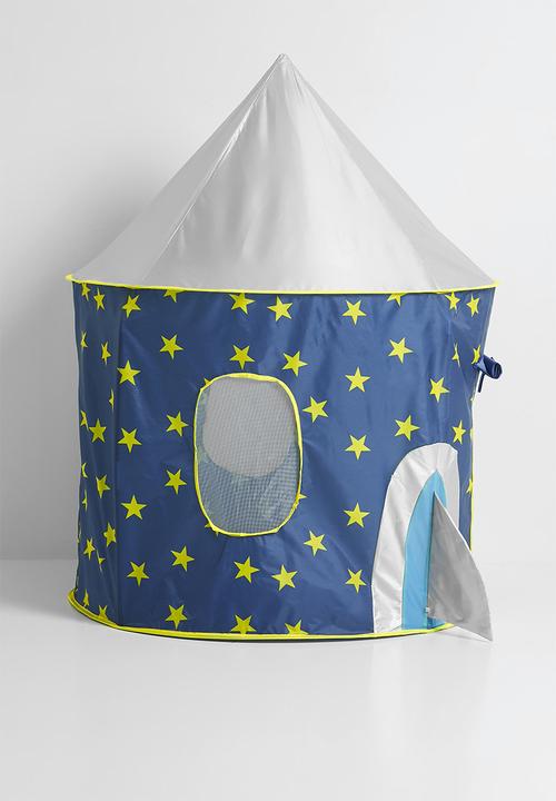 Pop Candy - Space rocket play tent - blue & grey