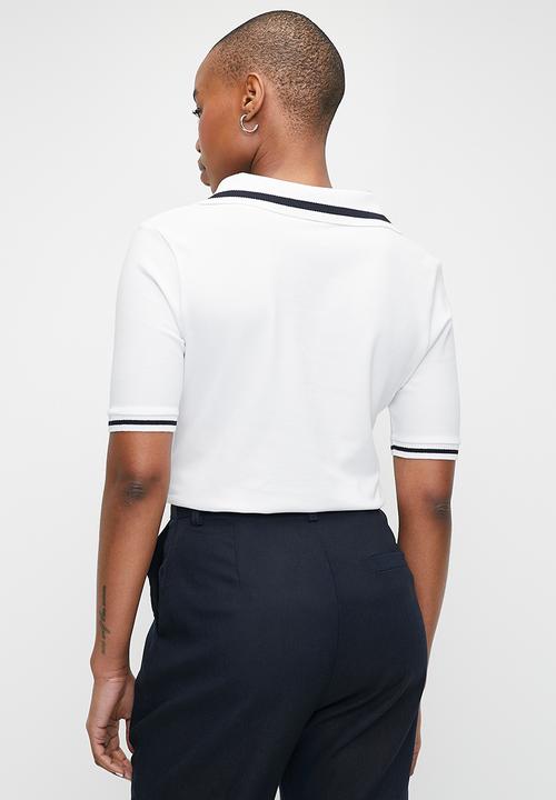 POLO - Wmn Mia Ms Johnny Collar Golfer - White
