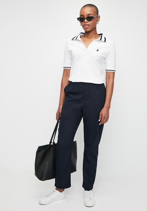 POLO - Wmn Mia Ms Johnny Collar Golfer - White