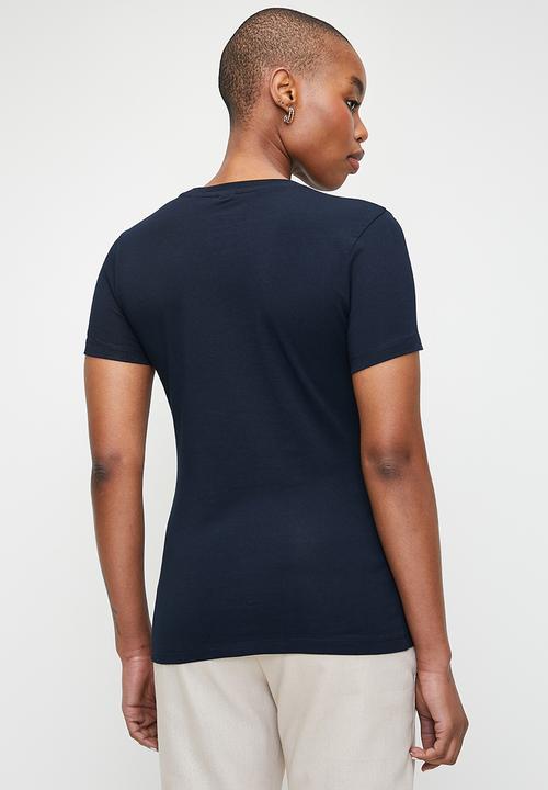 POLO - Wmn Asha Embroidered Short Sleeve T-Shirt - Navy