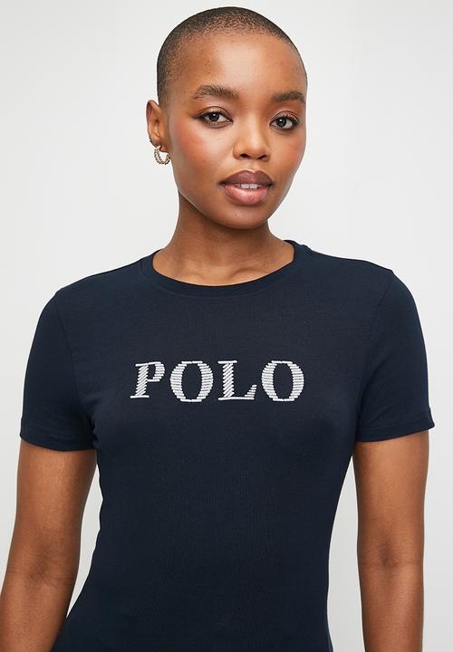 POLO - Wmn Asha Embroidered Short Sleeve T-Shirt - Navy