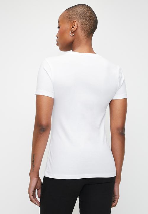 POLO - Wmn Addison Beaded Short Sleeve T-Shirt - White