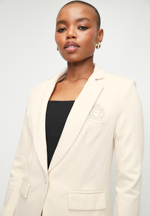 POLO - Wmn Blair Long Sleeve Crest Blazer - Sand