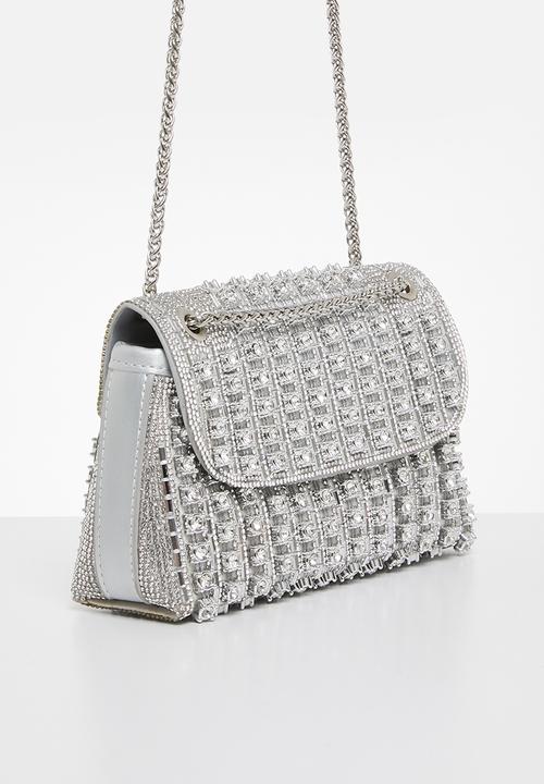 SISSY BOY - Jewelled Bag - Silver