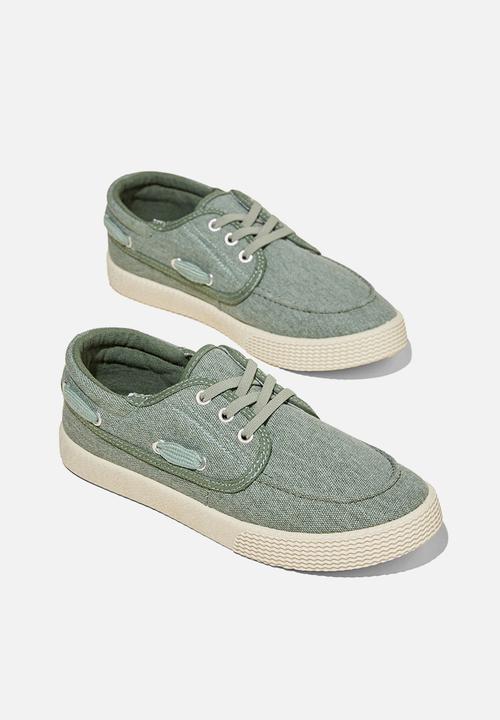 Cotton On - Billy boat shoe - swag green