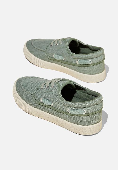 Cotton On - Billy boat shoe - swag green