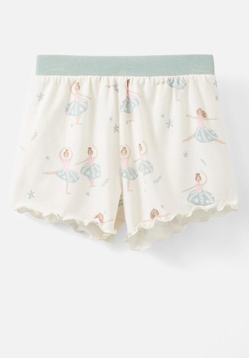 Cotton On - Dani short sleeve pyjama set - dark vanilla/ballet dancers
