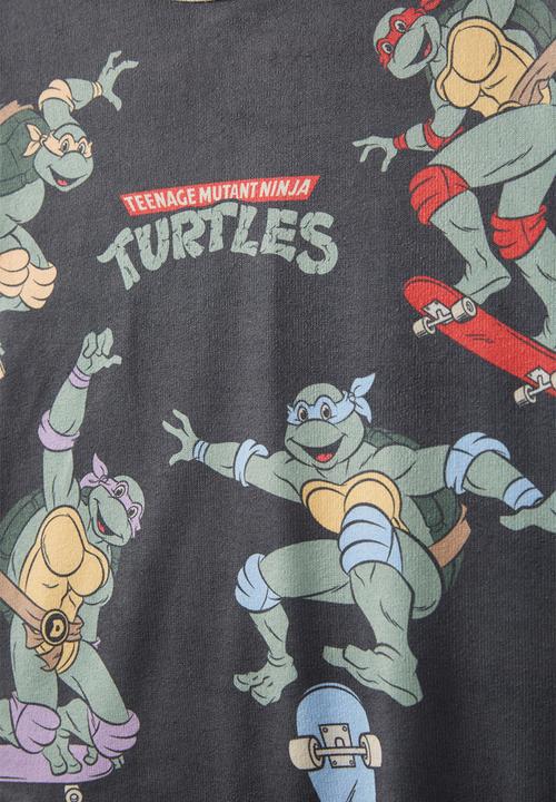 Cotton On - Damon short sleeve pyjama set license - lcn nic rabbit grey/tmnt & friends