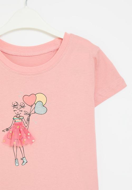 Pop Candy - Printed crew neck tee - pink