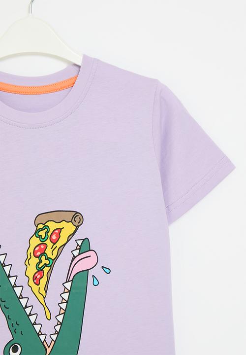 Pop Candy - Printed crew neck tee - lilac