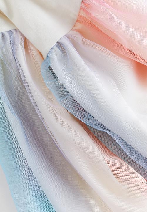 H&M - Tulle-skirt jersey dress - white