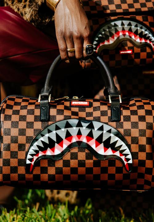 Sprayground - Sharks in paris lenticular chomp mini duffle - brown