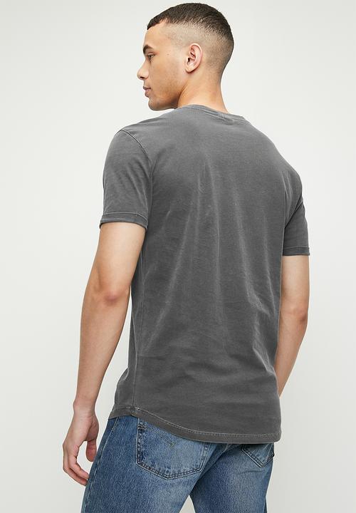 POLO - Clive Pjc Overdyed Short sleeve Tee - Charcoal