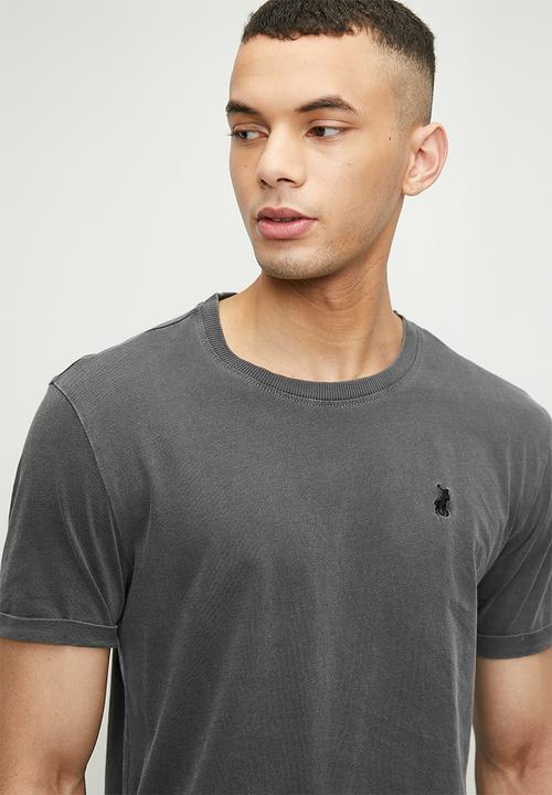 POLO - Clive Pjc Overdyed Short sleeve Tee - Charcoal