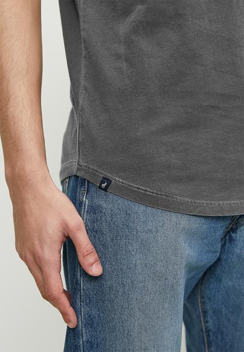 POLO - Clive Pjc Overdyed Short sleeve Tee - Charcoal