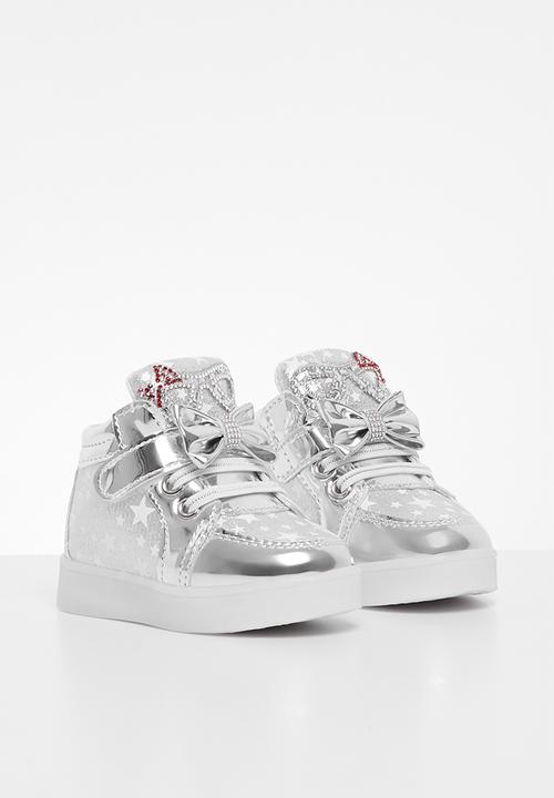 Pop Candy - Mettallic light up sneakers-silver