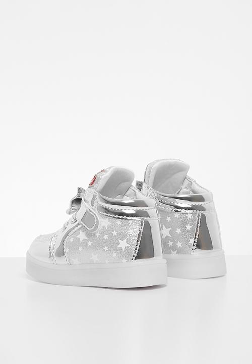 Pop Candy - Mettallic light up sneakers-silver
