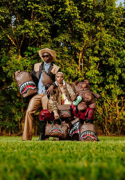 Sprayground - Sharks in paris lenticular chomp moneybear - brown