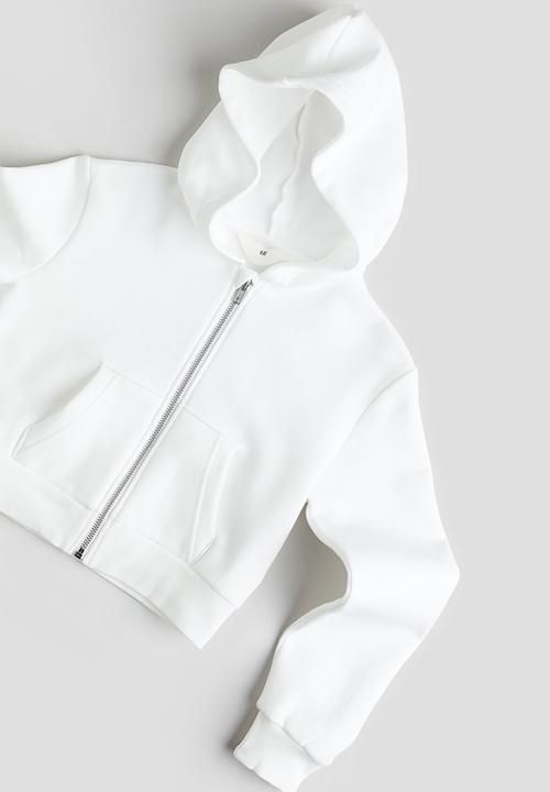 H&M - Zip-through hoodie - white